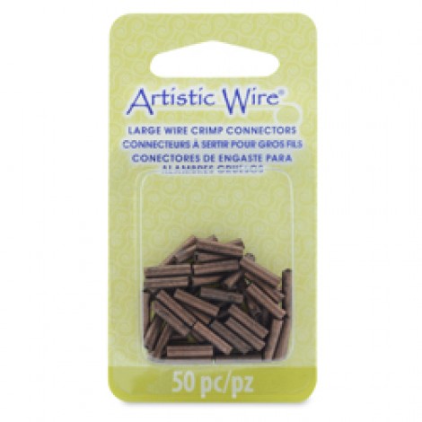 Artistic Wire Large Wire Crimps - 14ga Antique Copper