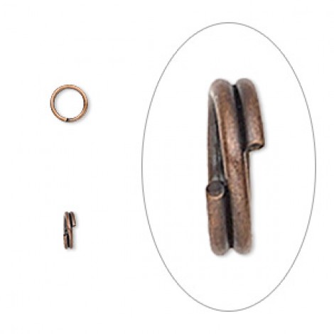 5mm Antique Copper Plated Steel Split Rings - Pack of 50 5mm Antique Copper Plated Steel Split Rings - Pack of 50