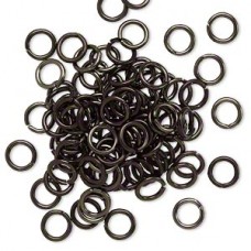 5.5mm 18ga Aluminium Jumprings - Black - Pack of 100