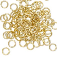 6mm 18ga Aluminium Jumprings - Matte Gold - Pack of 100