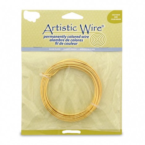 Artistic Craft Wire - 16ga (1.3mm) Gold Color - 10ft (3.1m) Artistic Craft Wire - 16ga (1.3mm) Gold Color - 10ft (3.1m)