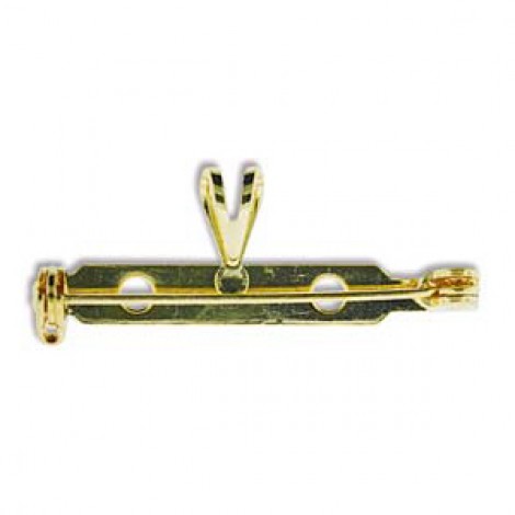 1.25" (32mm) Gold Plated Pin-Back with 2.5mm ID Bail - Pack of 4 1.25" (32mm) Gold Plated Pin-Back with 2.5mm ID Bail - Pack of 4