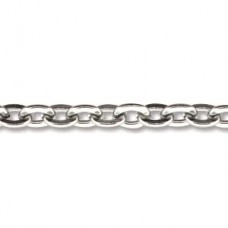 3.3mm OD Width -1.7mm ID Stainless Steel Flat Cable Chain - Per 30cm