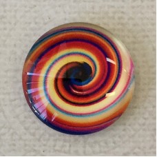 25mm Art Glass Backed Cabochons - Fab 60s Designs 6 - Each