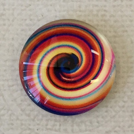 25mm Art Glass Backed Cabochons - Fab 60s Designs 6
