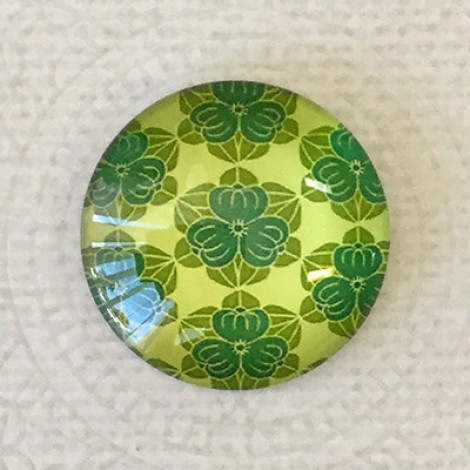 25mm Art Glass Backed Cabochons - Japanese Designs 3 - Each 25mm Art Glass Backed Cabochons - Japanese Designs 3 - Each