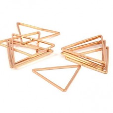 24x1mm Rose Gold Plated Triangle Link Connectors - Pack of 4