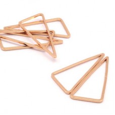30x33x15mm Rose Gold Plated Triangle Link Connectors - Pack of 4