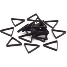 24x0.8x2mm Black Oxide Plated Brass Triangle Links - Pack of 4