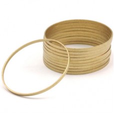 40mm Raw Brass Circle Connectors - Pack of 2