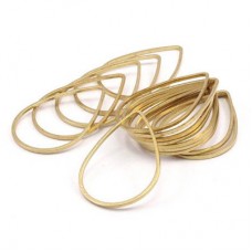 32x22x1mm Raw Brass Teardrop Connectors - Pack of 2