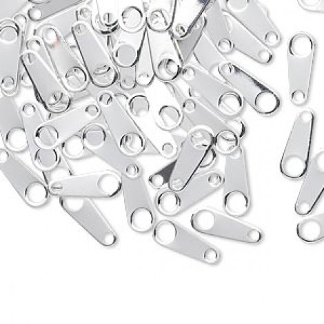 10x4mm Silver Plated Chain Tabs