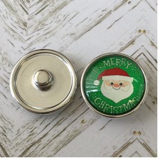 20mm Noosa Style Santa Merry Christmas Snap Chunks - Pack of 2
