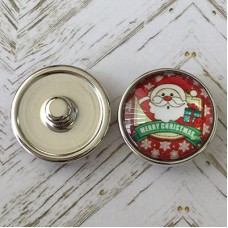 20mm Noosa Style Jolly Santa Snap Chunks - Pack of 2