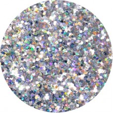 Art Institute Polyester Glitter - Starlet (Iridescent Silver Hex) - Cosmetic Grade - 1/4oz Jar