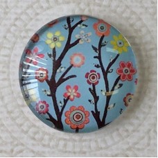 25mm Art Glass Backed Cabochons - Flora 21 - Pack of 5