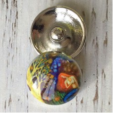 20mm Noosa Style Mystical Mermaid Enamel Snap Chunks - Each