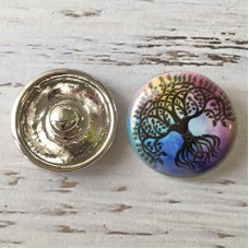 20mm Noosa Style Celtic Tree of Life 3 Enamel Snap Chunks - Each