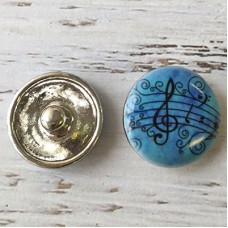 20mm Noosa Style Music Enamel Snap Chunks - Each