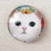 25mm Art Glass Backed Cabochons - Cat Face 22 - Each 25mm Art Glass Backed Cabochons - Cat Face 22 - Each