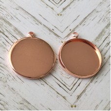 12mm ID Rose Gold Plated Bezel Drops - Pack of 10