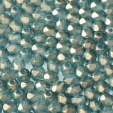 4mm Czech Firepolish Beads - Crystal Golden Touch Shadows - Pack of 50