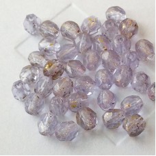 4mm Czech Fire Polish Beads - Alexandrite Marbled - Pack of 50