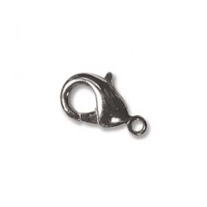 12x6.5mm Nickel Plated Brass Lobster Clasps - Pack of 6