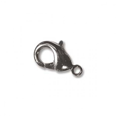 12x6.5mm Nickel Plated Brass Lobster Clasps - Pack of 6 12x6.5mm Nickel Plated Brass Lobster Clasps - Pack of 6
