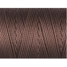 C-Lon .5mm Bead Cord #18 - Brown - 86yd (78.6m)