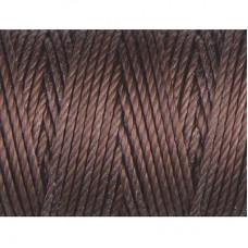 C-Lon 0.9mm Tex 400 Heavyweight Bead Cord - Brown  - 39yd (35.6m)