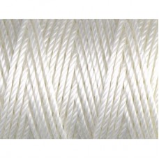 C-Lon 0.9mm Tex 400 Heavyweight Bead Cord - White  - 39yd (35.6m)