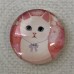 25mm Art Glass Backed Cabochons - Cat Face 19 - Each 25mm Art Glass Backed Cabochons - Cat Face 19 - Each