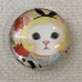 25mm Art Glass Backed Cabochons - Cat Face 13 - Each 25mm Art Glass Backed Cabochons - Cat Face 13 - Each