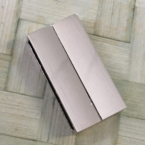 37x19mm Brazilian Bracelet Magnetic Clasps - Silver