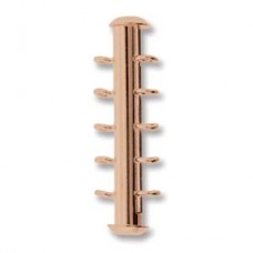 31mm 5-Strand Copper Plated Vertical Loop Slide Clasps - Pack of 2