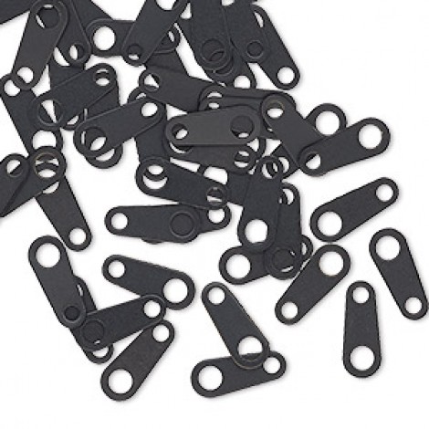 10x4mm Black Plated Chain Tabs