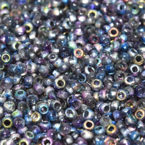 6/0 Czech Seed Beads - Crystal Etched Magic Blue