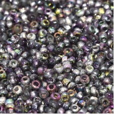 8/0 Czech Seed Beads - Crystal Etched Magic Purple - 12.5gm 