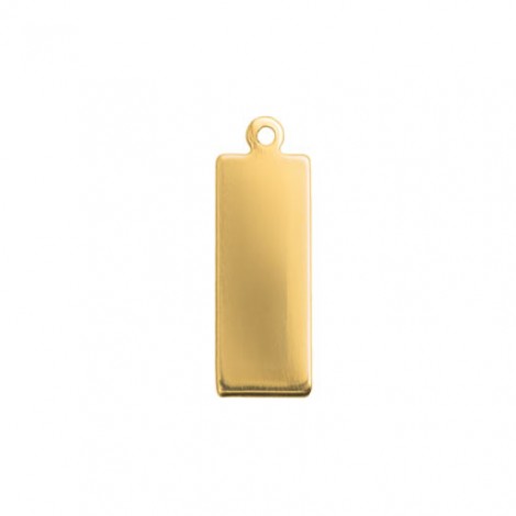 16x5mm 18ga ImpressArt Premium Stamping Tag - Rectangle with Ring - Pack of 6