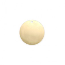 1/2" (12.5mm) 18ga ImpressArt Round Brass Circle with Hole Premium Stamping Blank - Pack of 12
