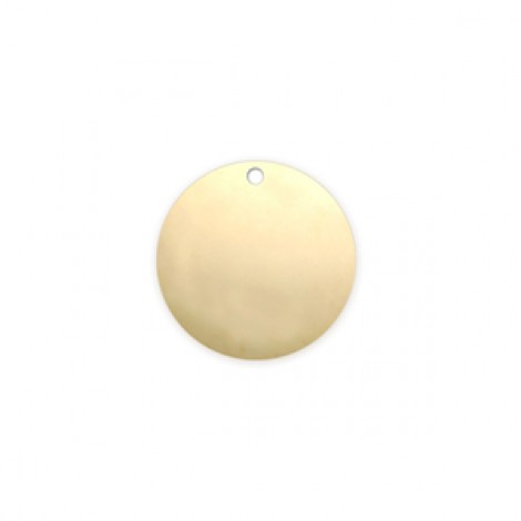 1/2" (12.5mm) 18ga ImpressArt Round Brass Circle with Hole Premium Stamping Blank