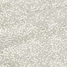 11/0 Delica Seed Beads - Lined White AB - 50gm Factory Pack