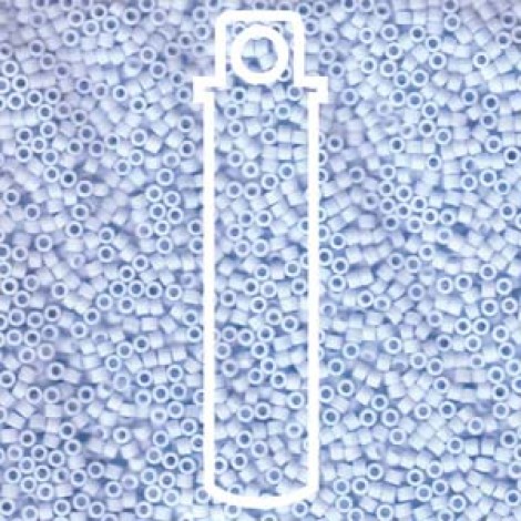 11/0 Miyuki Delica Beads - Matte Opaque Light Sky Blue - 7.2gm 11/0 Miyuki Delica Beads - Matte Opaque Light Sky Blue - 7.2gm