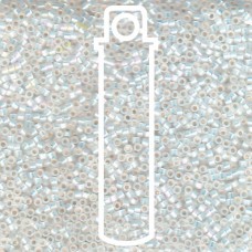 11/0 Delica Seed Beads - White Opal AB - 7.2gm
