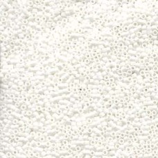 11/0 Delica Seed Beads - Matte White - 50gm Factory Pack