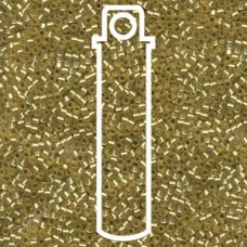 11/0 Delica Seed Beads - Semi Matte Silver-Lined Peridot Dyed - 7.2gm