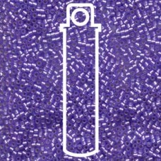 11/0 Delica Seed Beads - Semi-Matte Silverlined Purple - 7.2gm