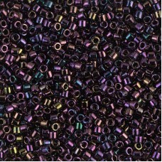 10/0 Miyuki Delica Seed Beads - Metallic Dark Plum Iris - 7.6gm