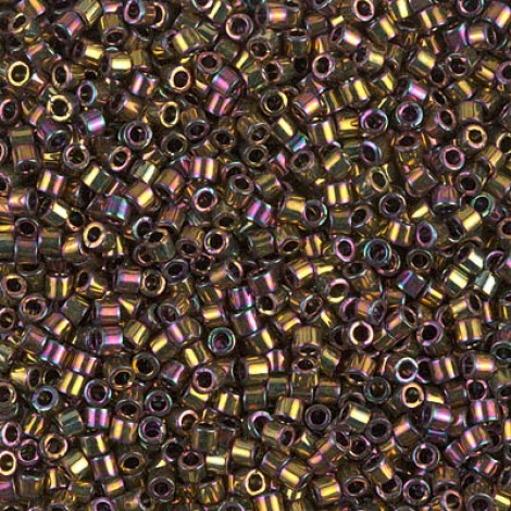 10/0 Miyuki Delica Seed Beads - Metallic Smoky Gold Iris - 7.2g